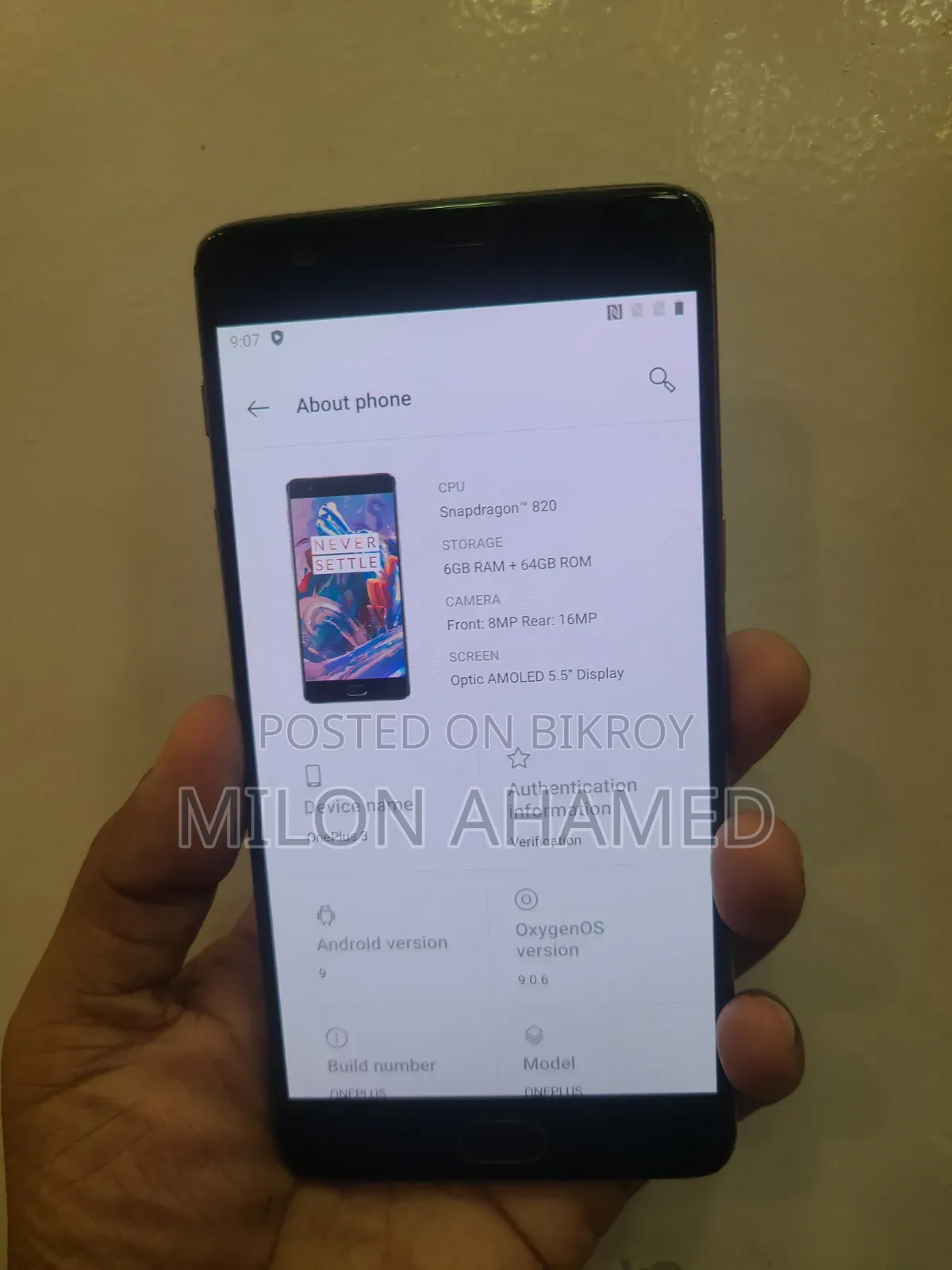 OnePlus 3 64 GB Gray