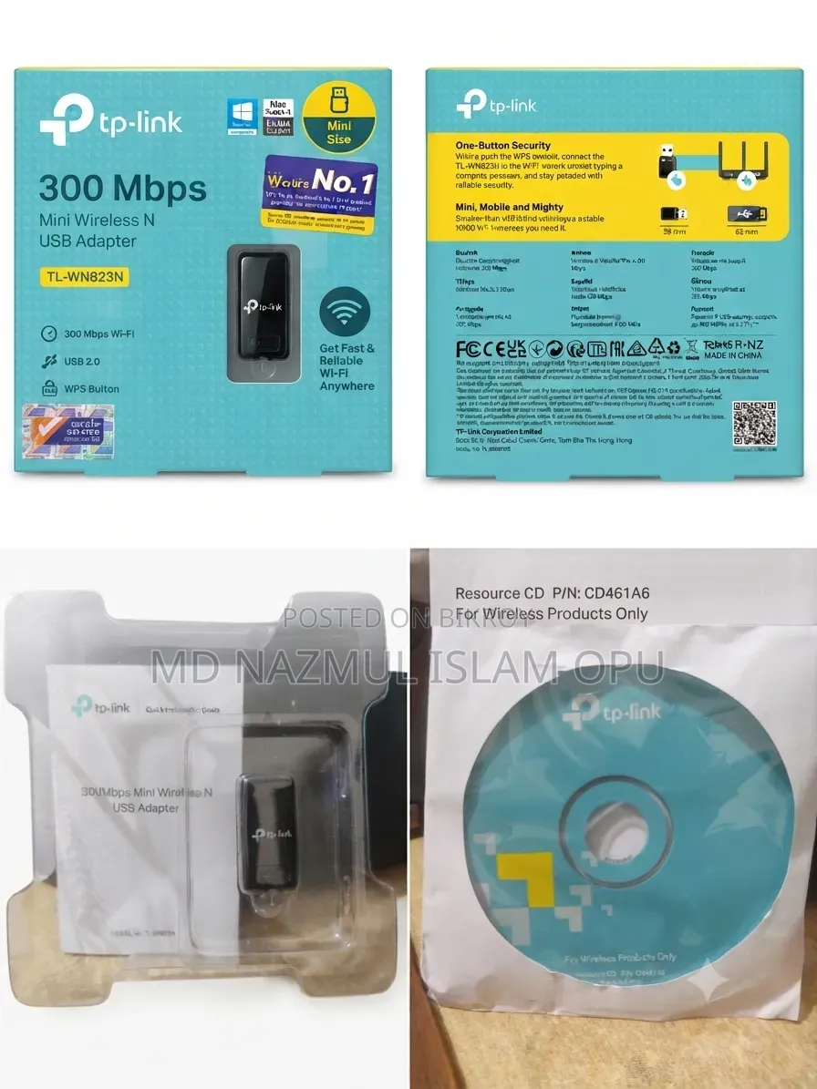 Tp-link Tl-wn823n 300mbps Mini Wireless N Usb Adapter (Brand New)