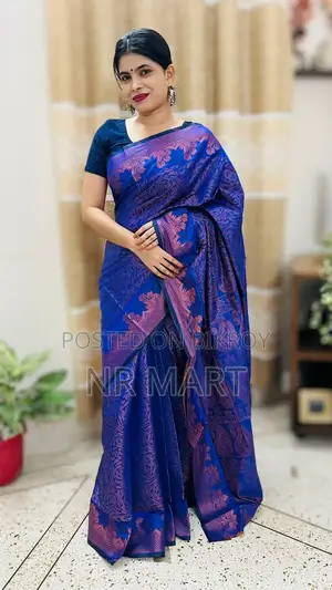 Original Sirajganj Silk Katan Saree with enchanting design.