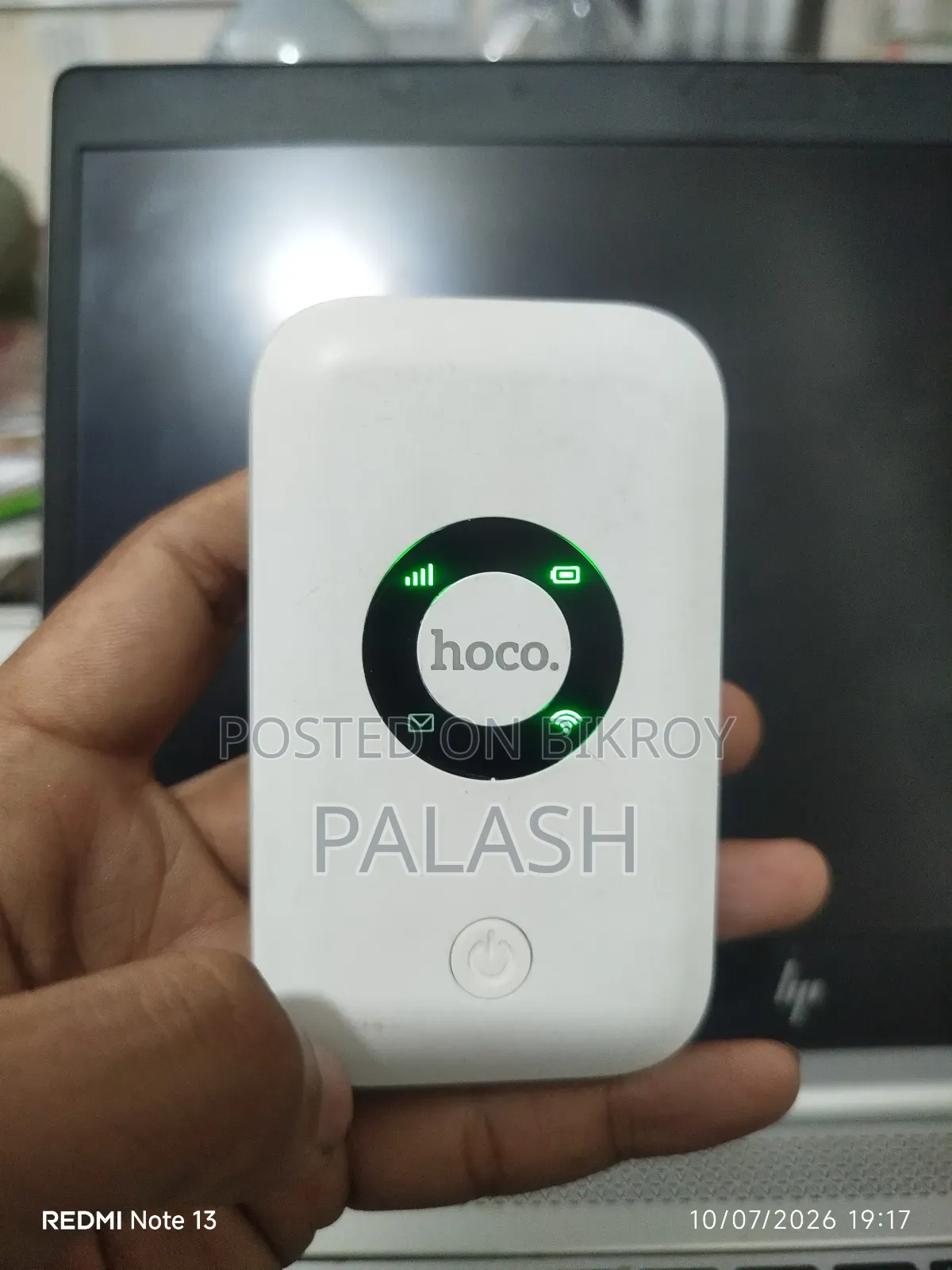 হোকো ডিউকিউ১১ ৪জি পকেট রাউটার ওয়াইফাই ৬|১২-ঘণ্টা ব্যাকআপ|সকল বিডি সিম সাপোর্ট করে