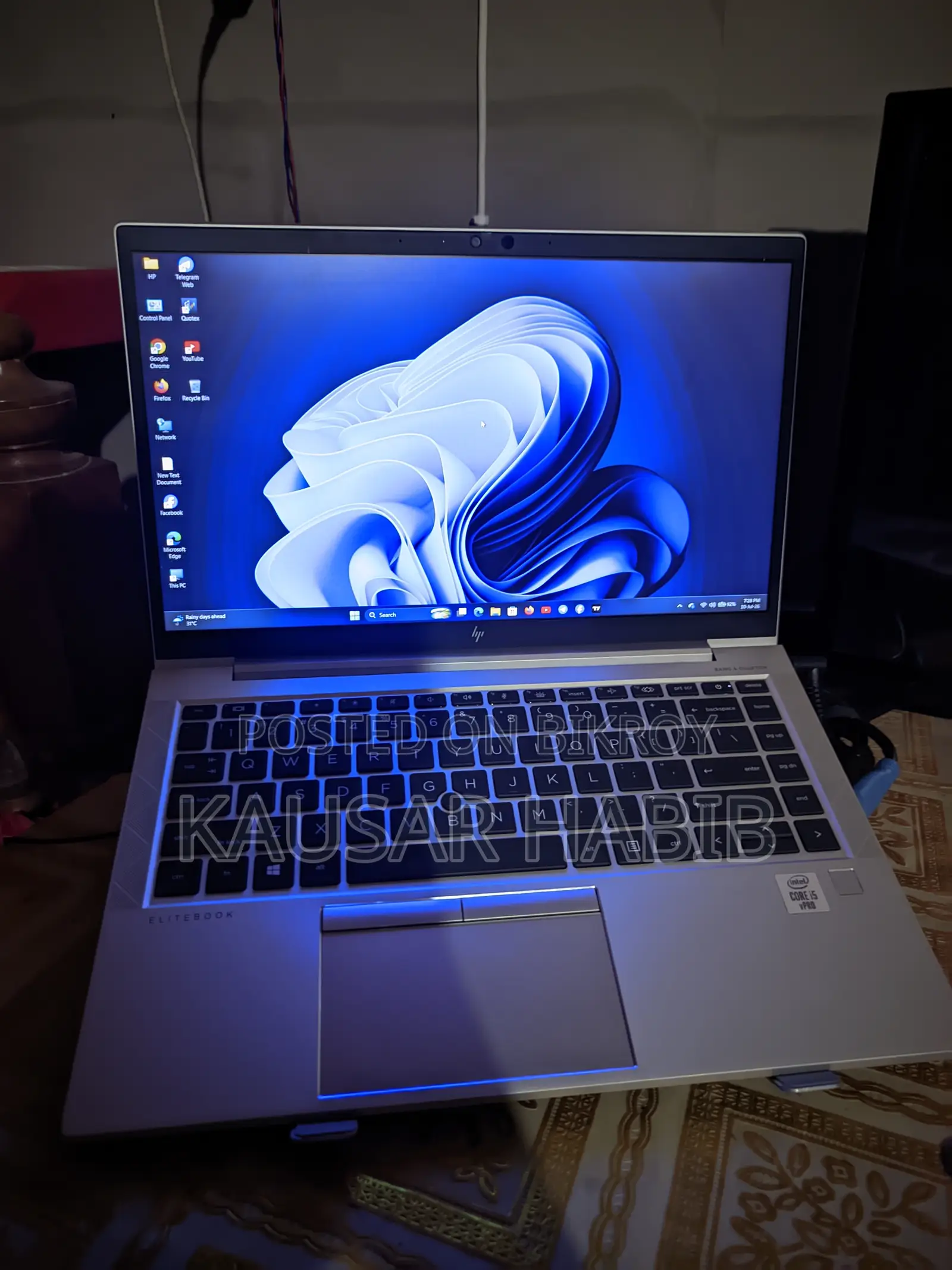 Laptop HP EliteBook 840 G7 8GB Intel Core I5 SSD 256GB