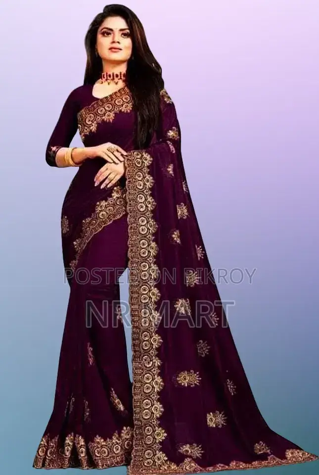 Indian Georgette Saree with Blouse Piece