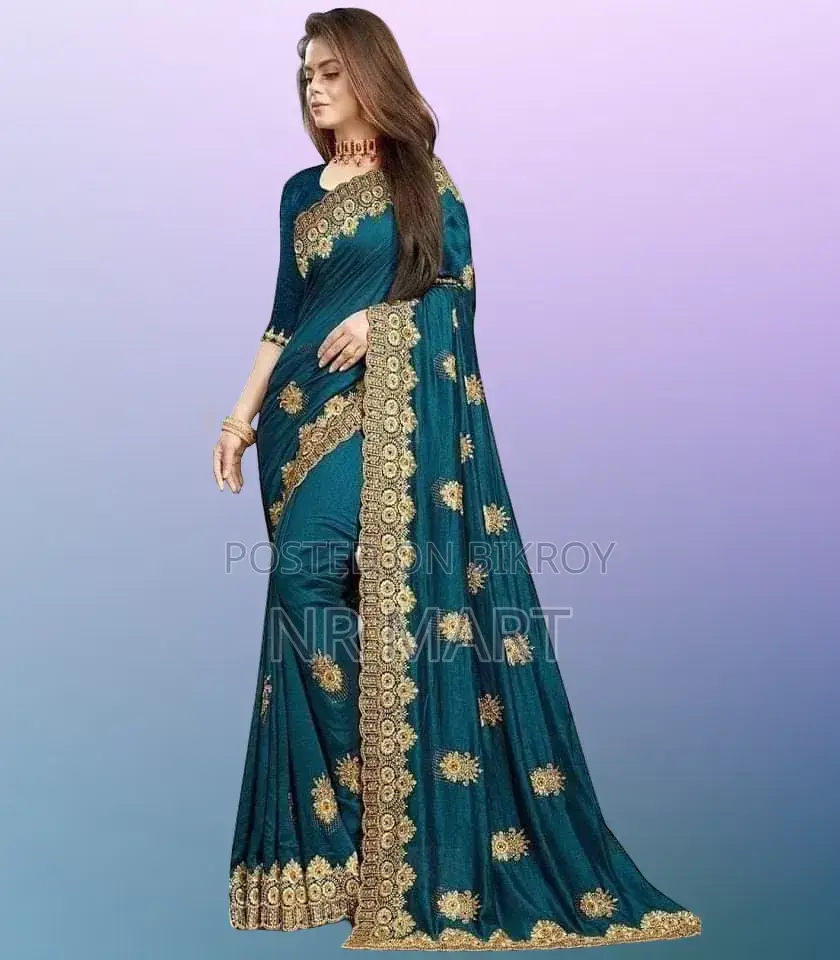 Indian Georgette Saree with Blouse Piece