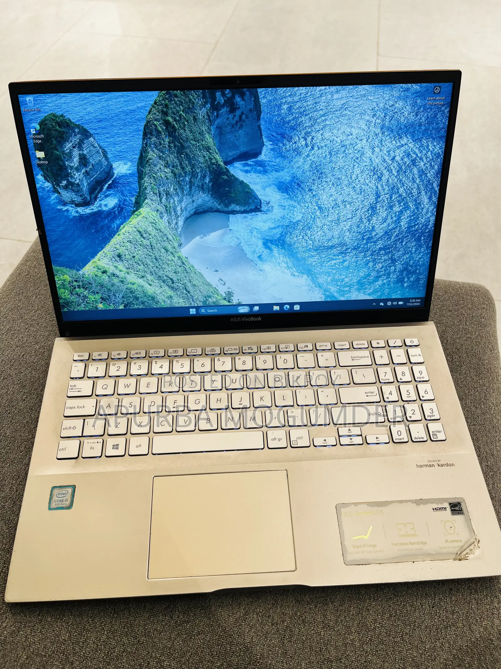 Laptop Asus Vivobook S 15 4GB Intel Core I5 HDD+SSD 1T