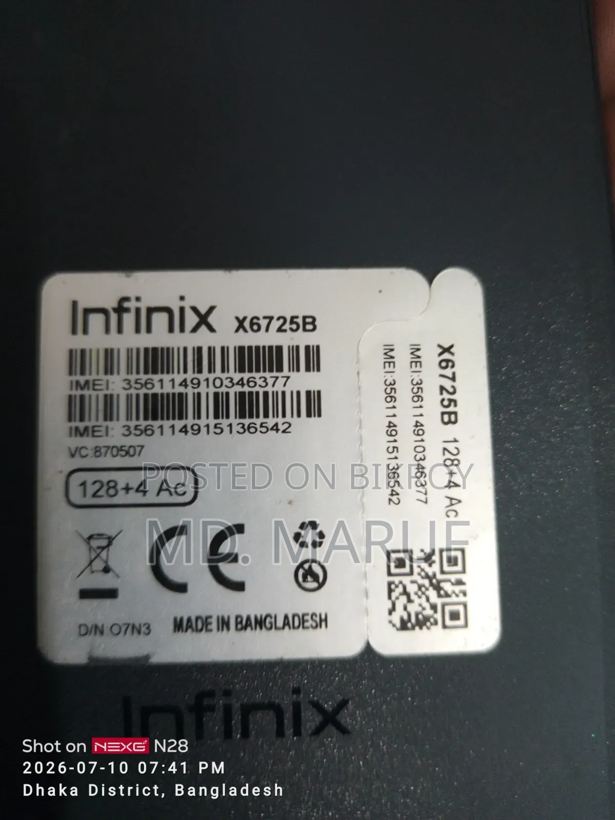 Infinix Smart 10 Plus 128 GB Gray