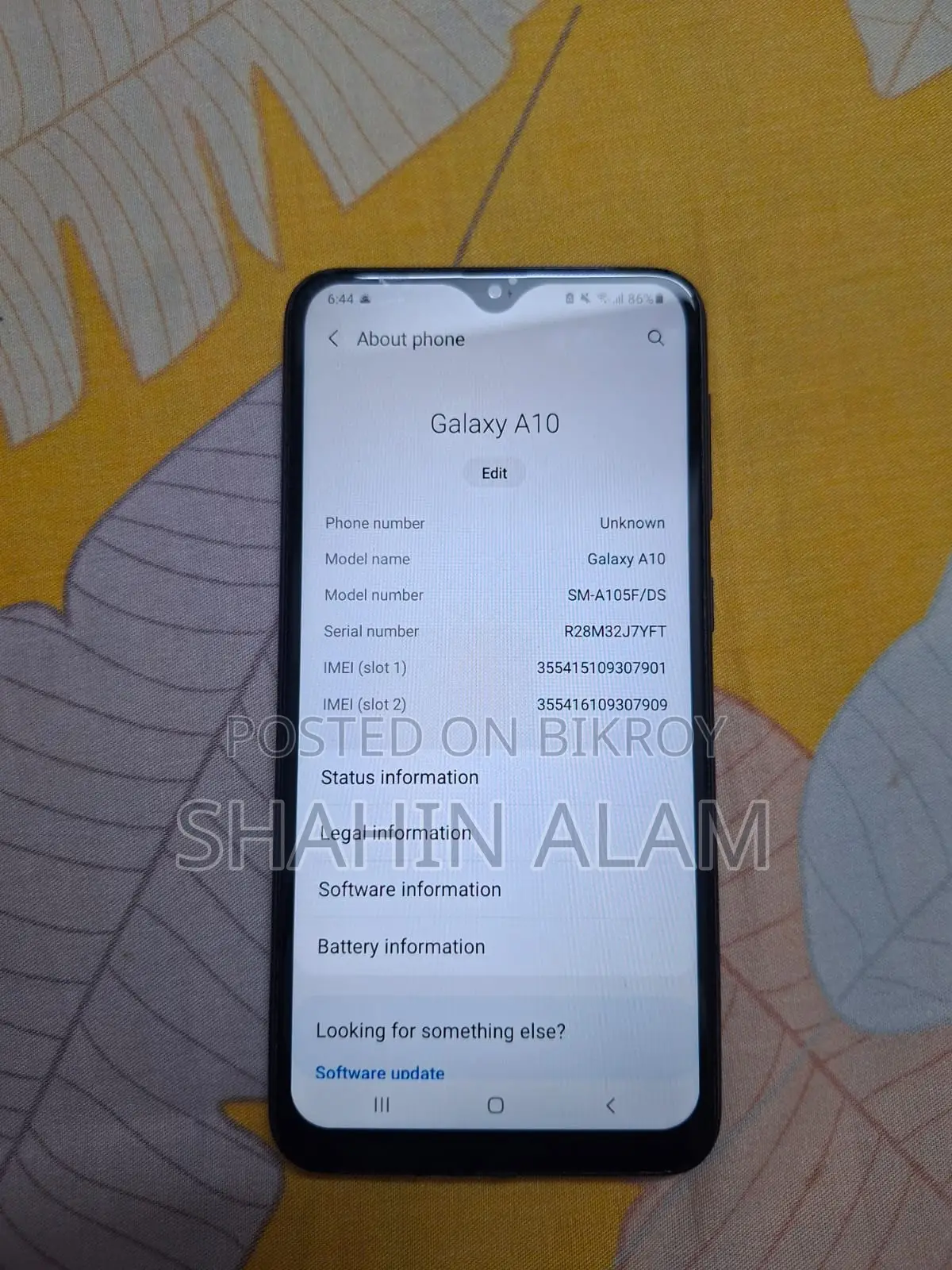 Samsung A10 32 GB Blue