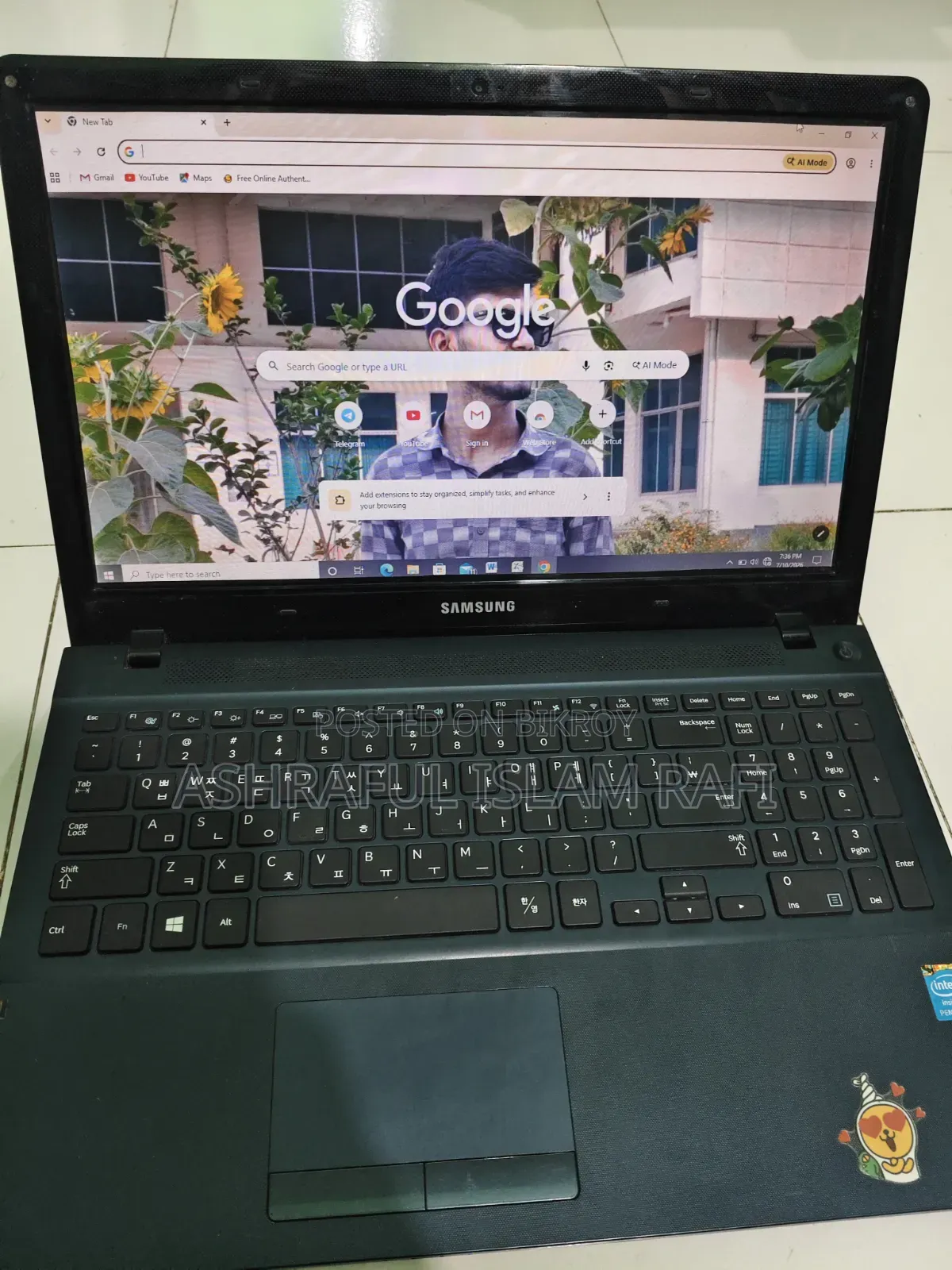 ল্যাপটপ স্যামসাং NP510R5E ৪জিবি ইন্টেল পেন্টিয়াম এসএসডি ২৫৬জিবি