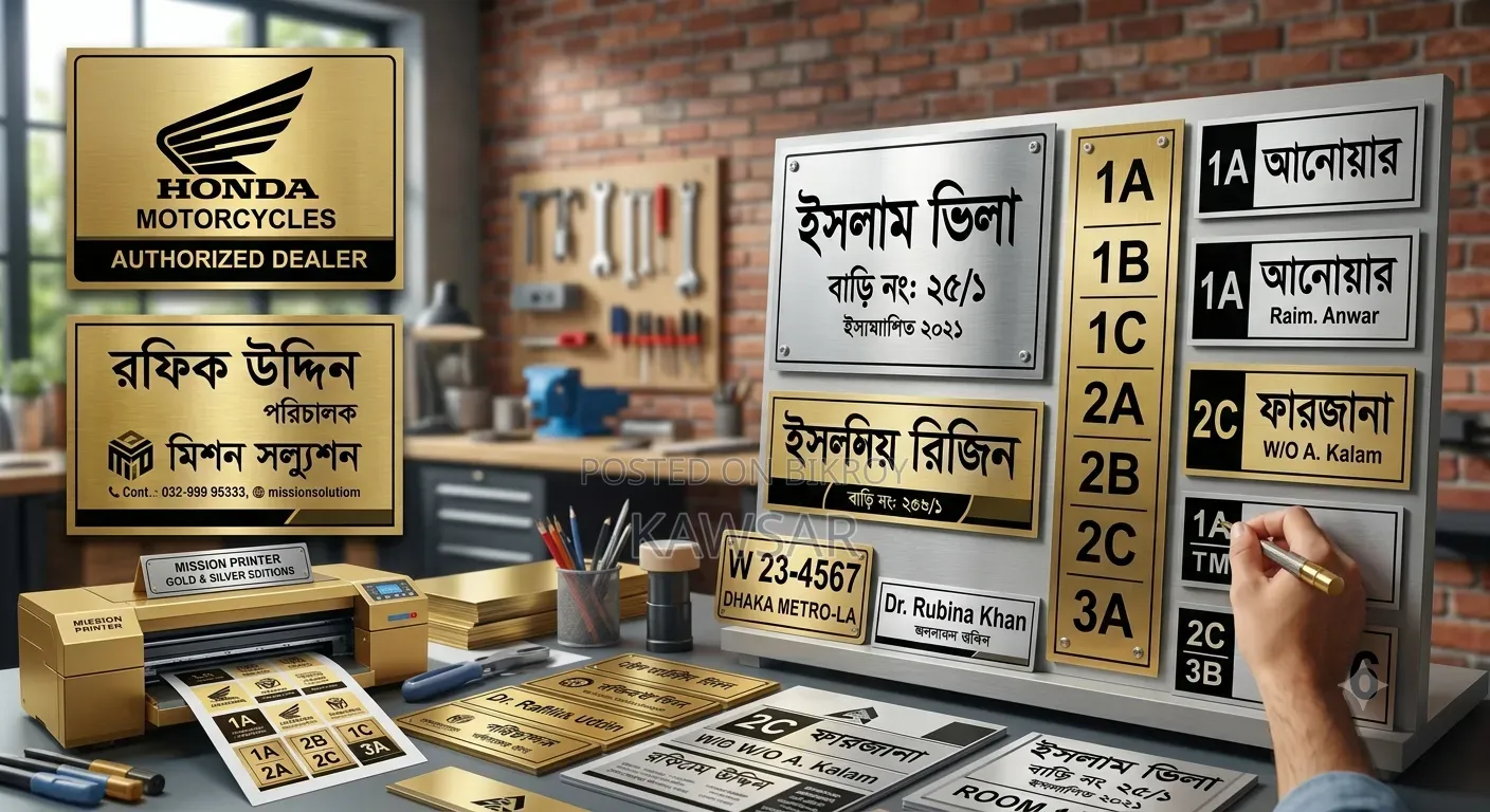 Crests, Name Plates, T-shirts, ID Cards, etc.