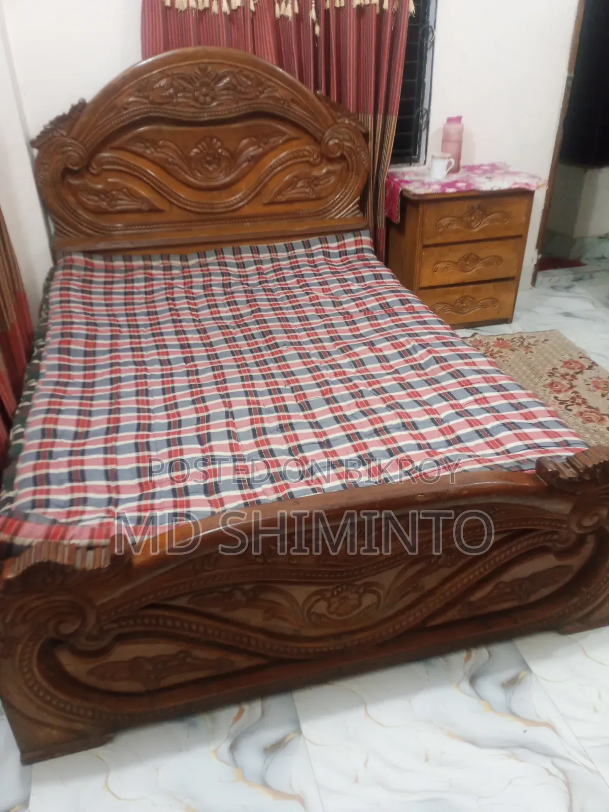 Teak Wood Bed and Dressing Table Order