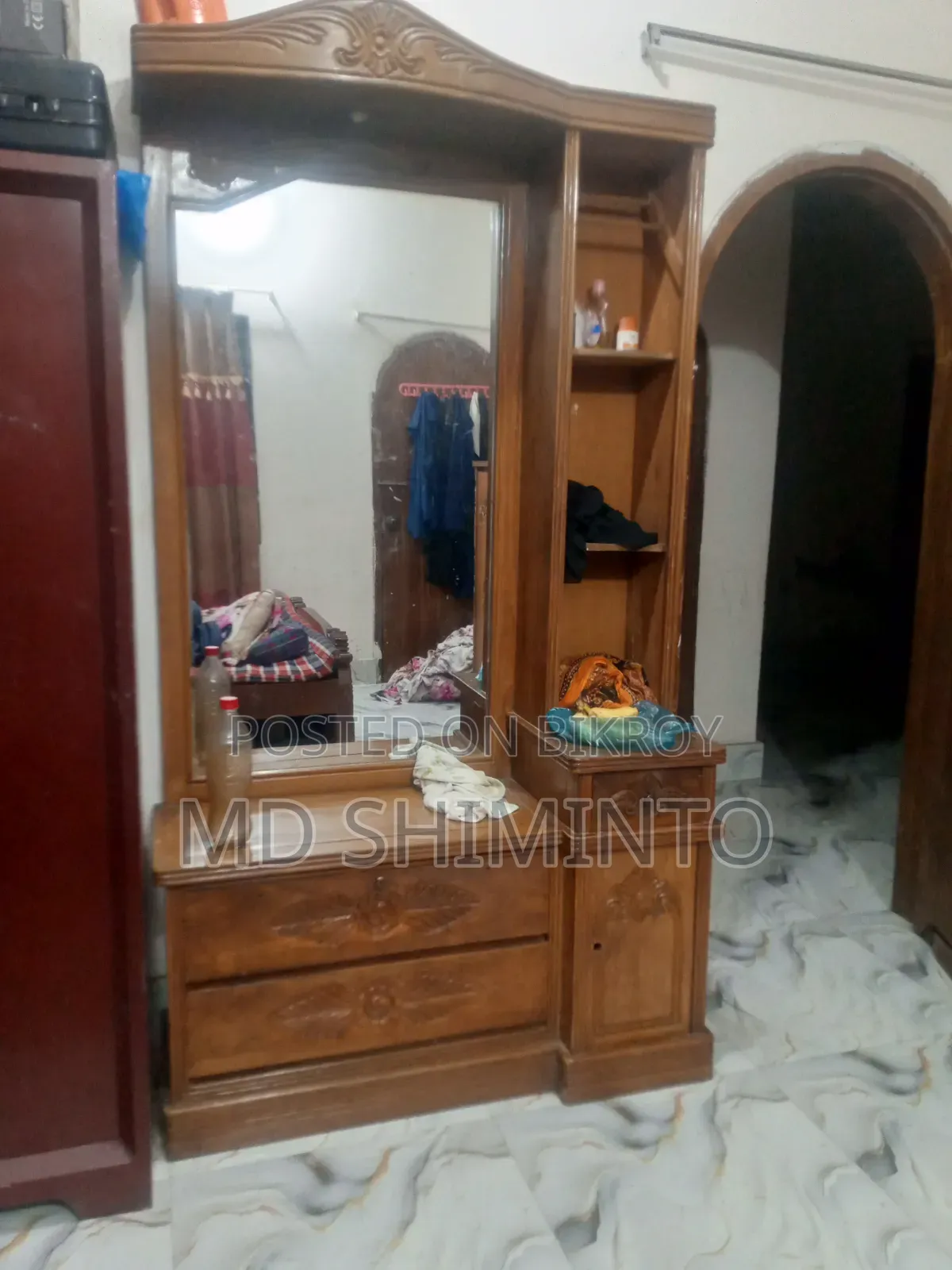 Teak Wood Bed and Dressing Table Order