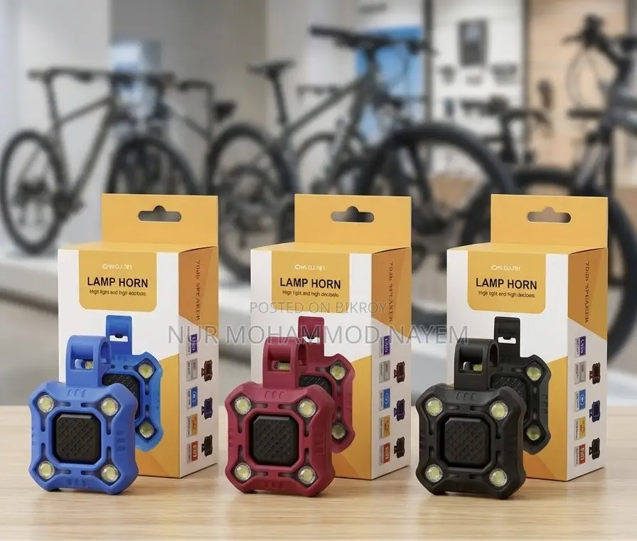 Cycle Horn Light Oj-781 Multi-Functional Led Bike Lamp Horn