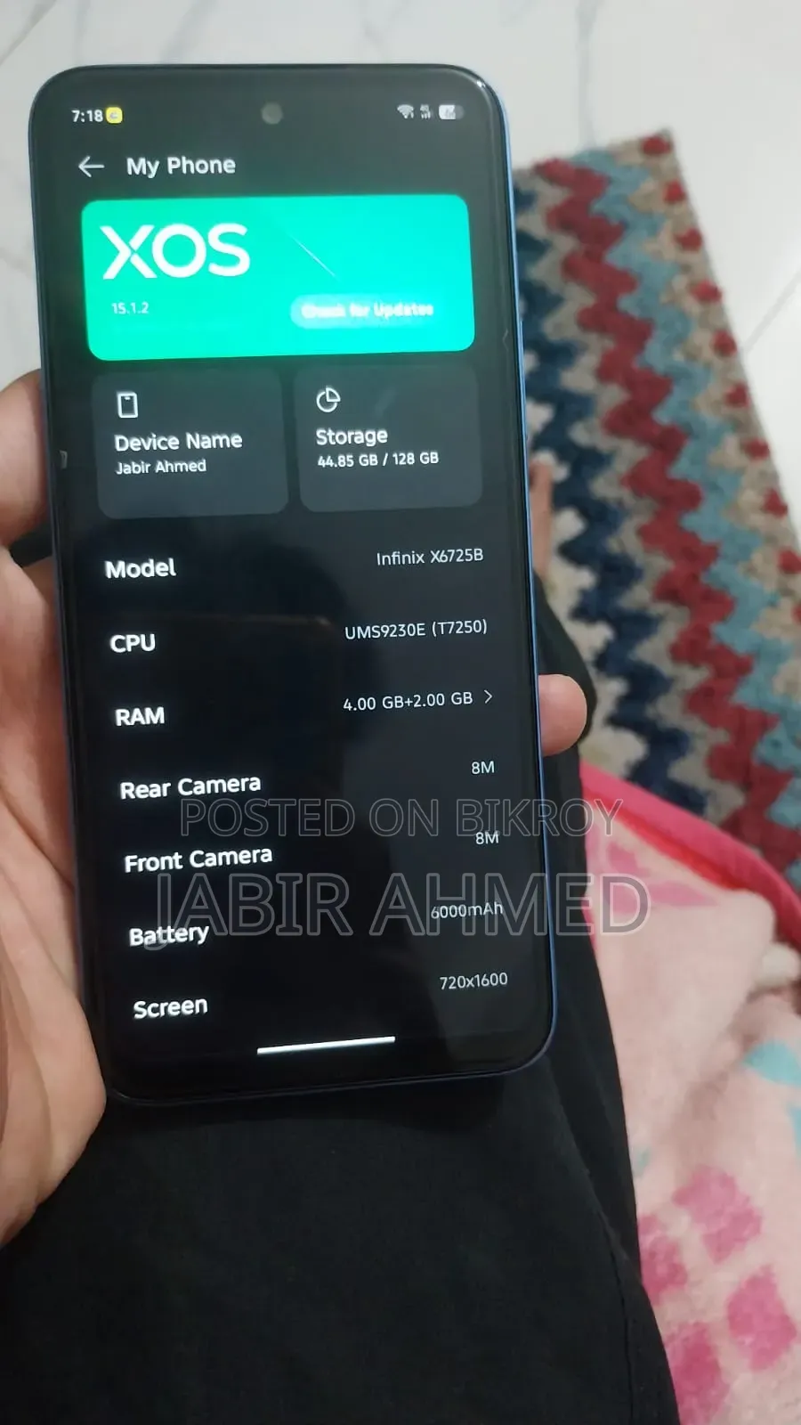 Infinix Smart 10 Plus 128 GB Blue