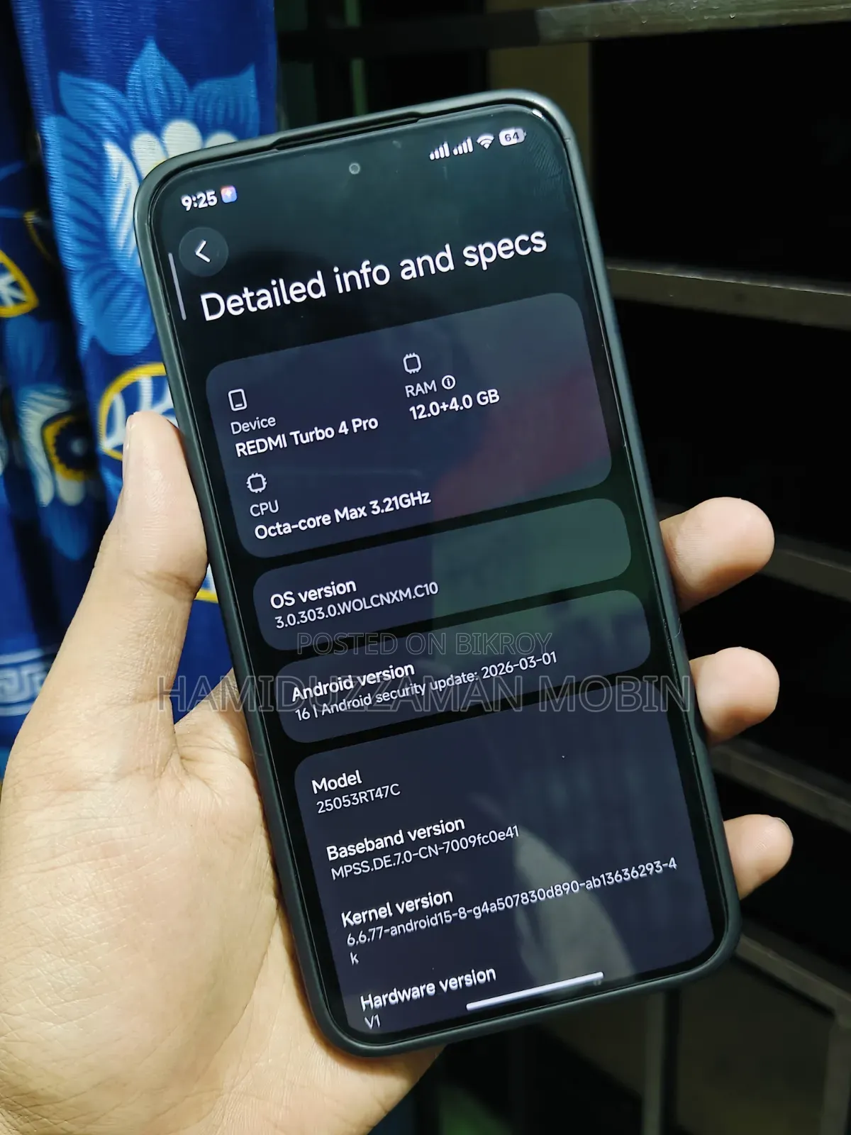 Xiaomi Redmi Turbo 4 Pro 256 GB Black