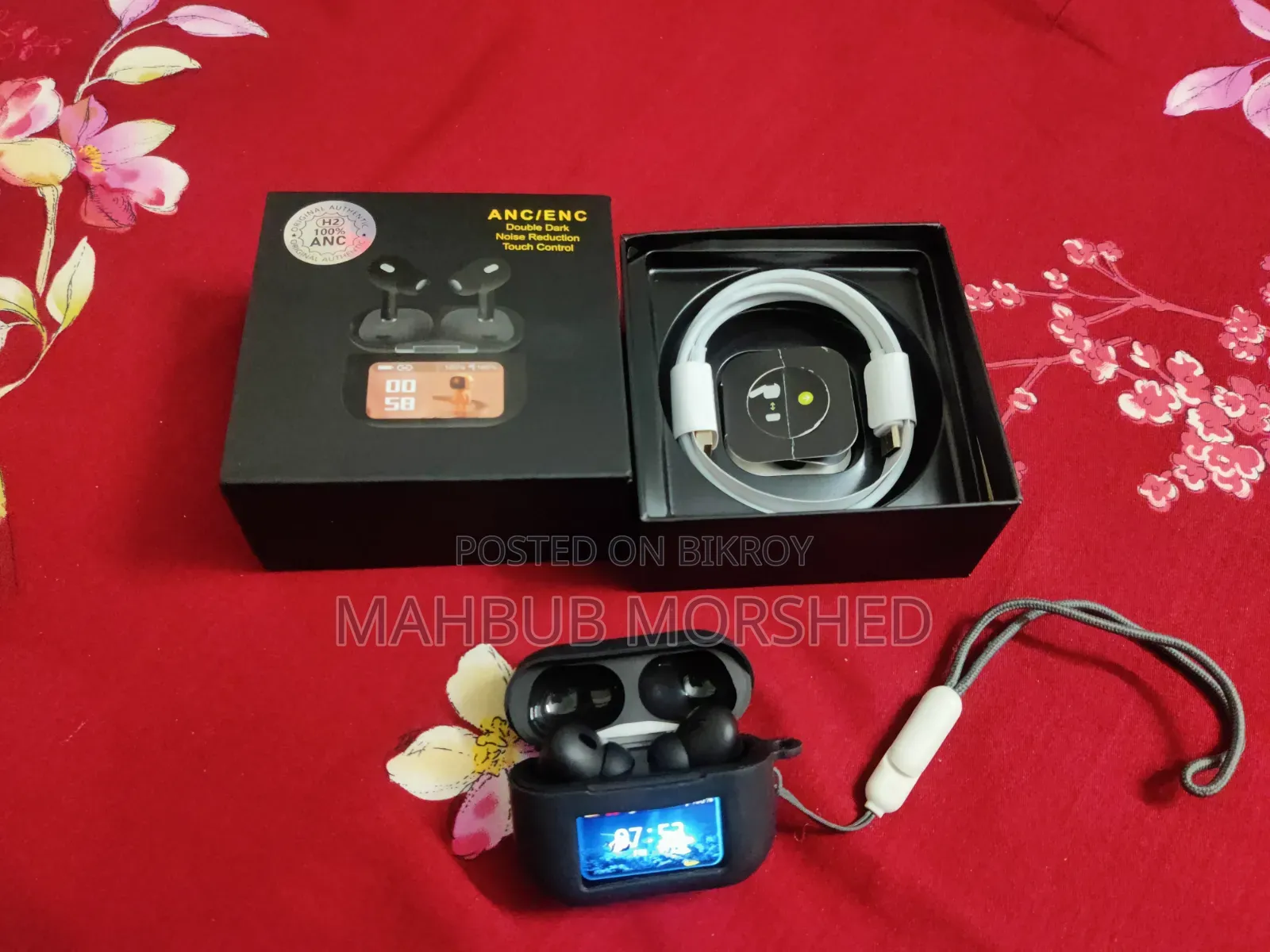 E9 Pro With Display Earbuds With Box and Extra Buds