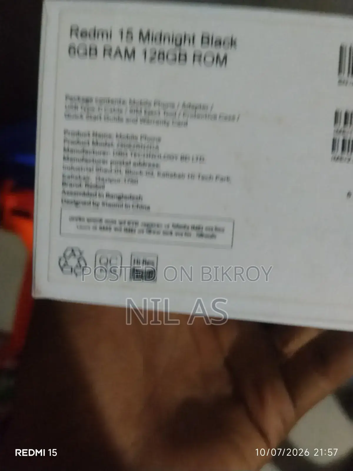 Xiaomi Redmi 15 128 GB Black