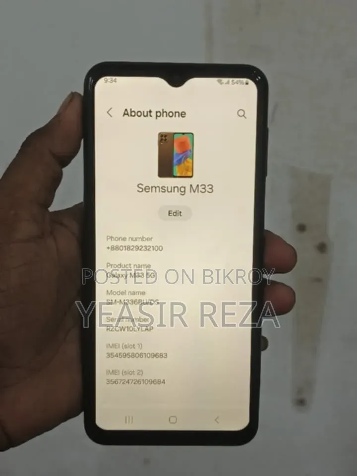 Samsung Galaxy M33 5G 128 GB Gray