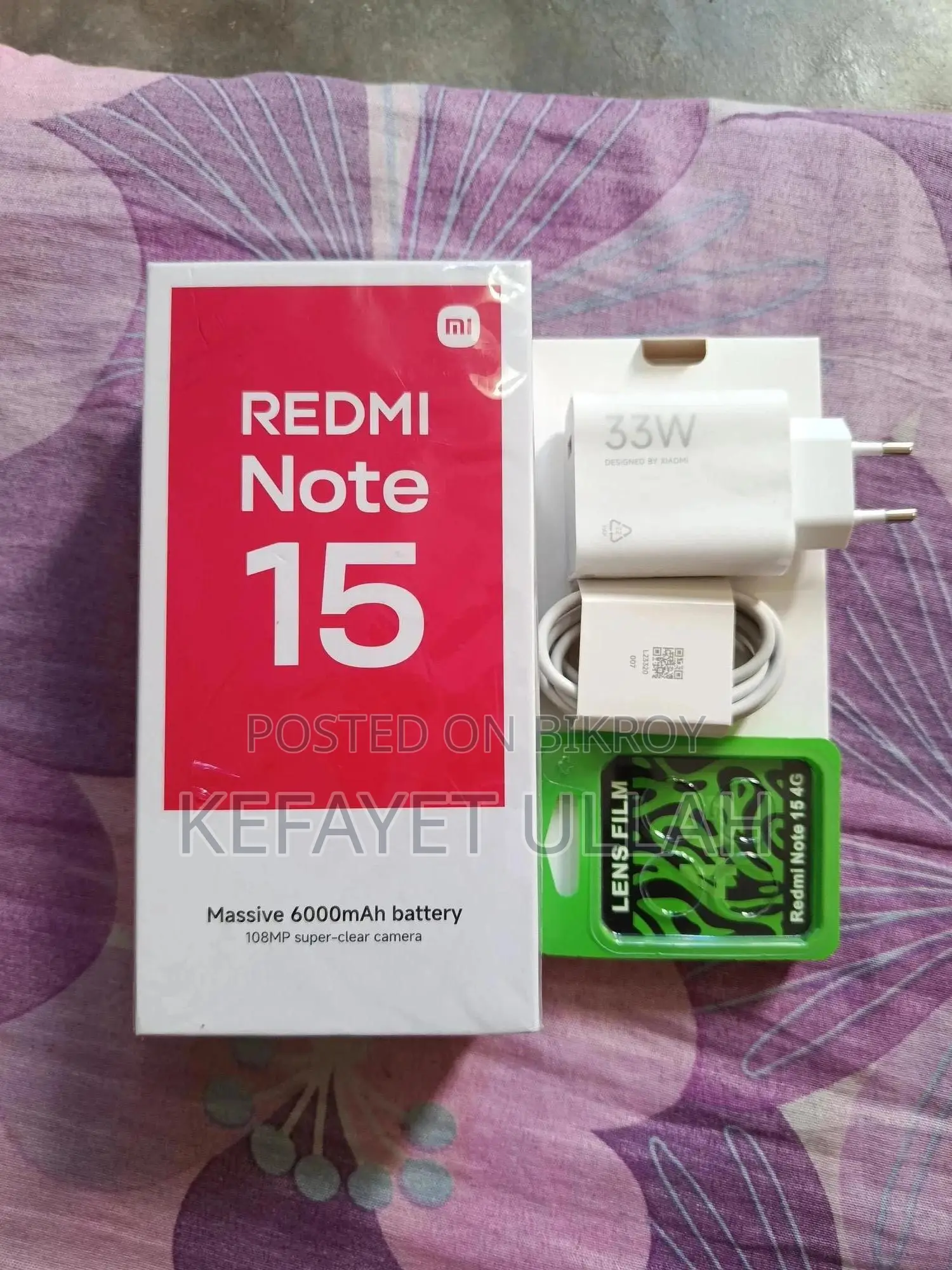 নতুন শাওমি রেডমি নোট ১৫ ২৫৬ জিবি ব্ল্যাক