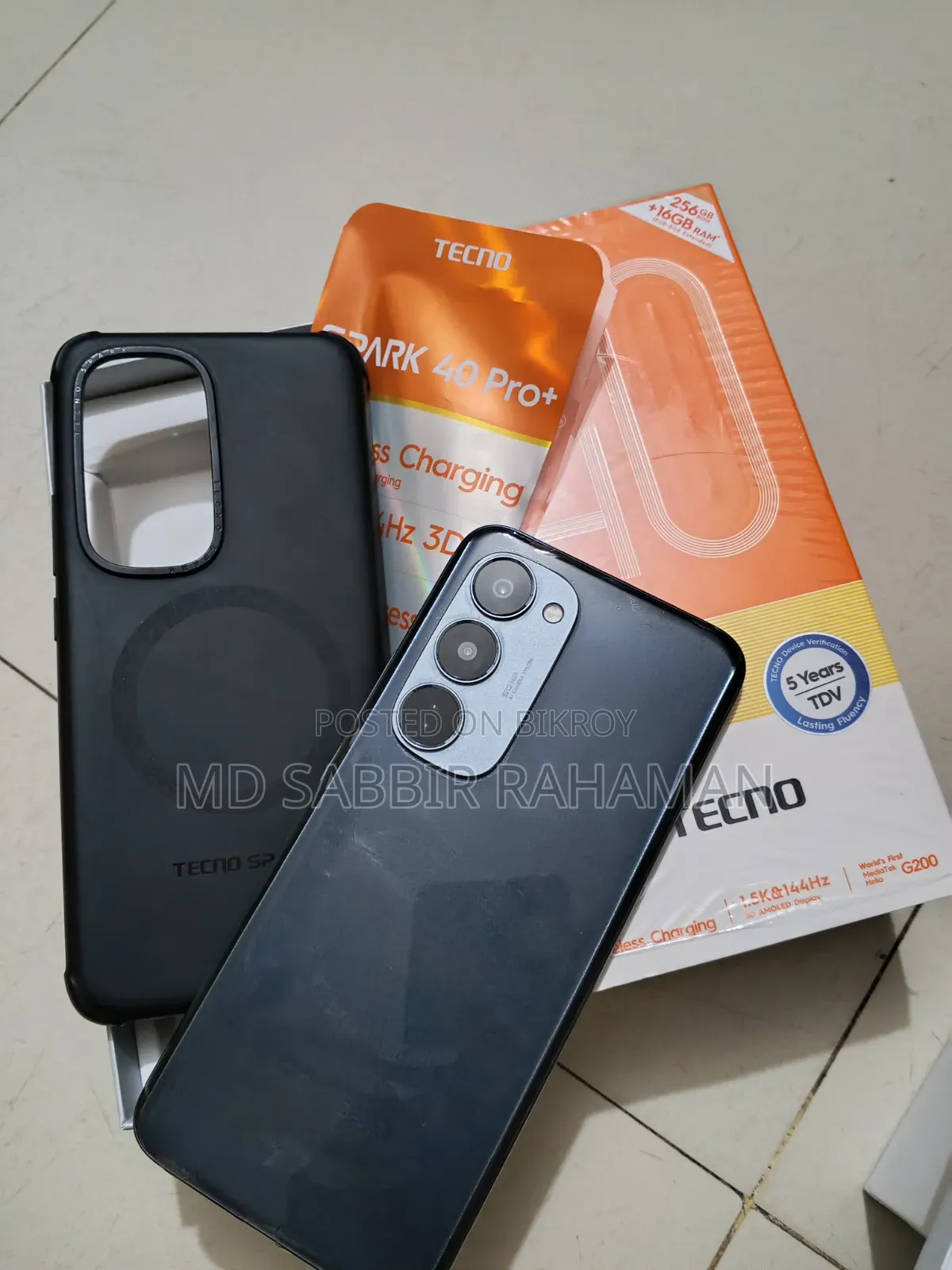 নতুন টেকনো স্পার্ক ৪০ প্রো ২৫৬ জিবি গ্রে