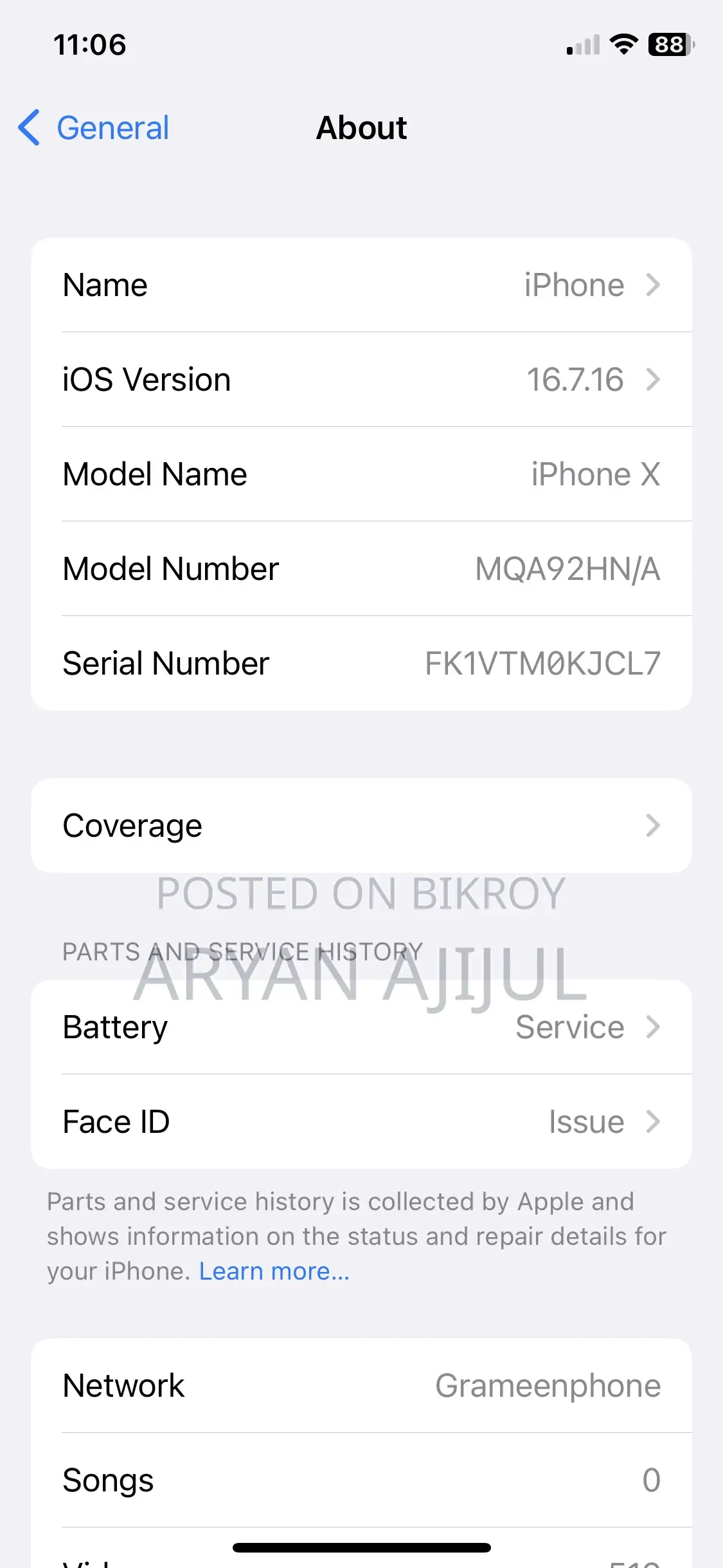 Apple iPhone X 256 GB White
