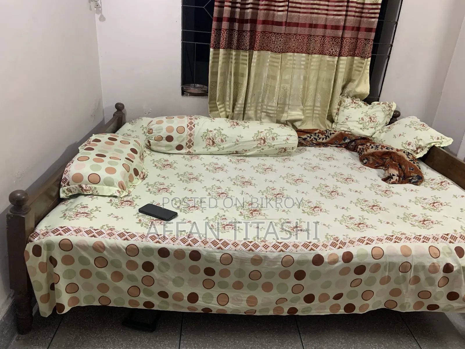 সেগুন কাঠের ডাবল খাট (৫/৭ ফুট) বিক্রি হবে