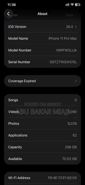 Apple iPhone 11 Pro Max 256 GB