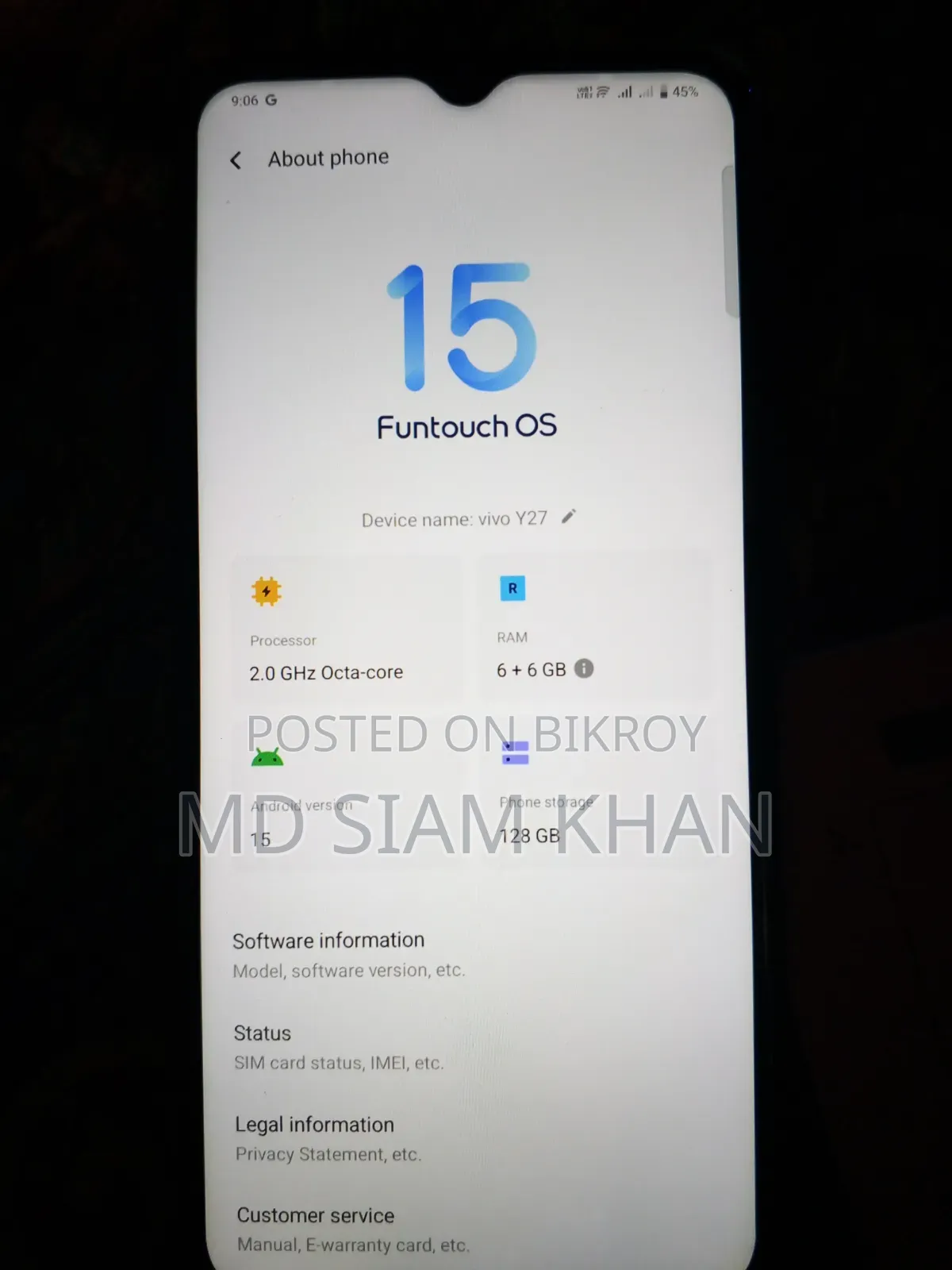 Vivo Y27 128 GB