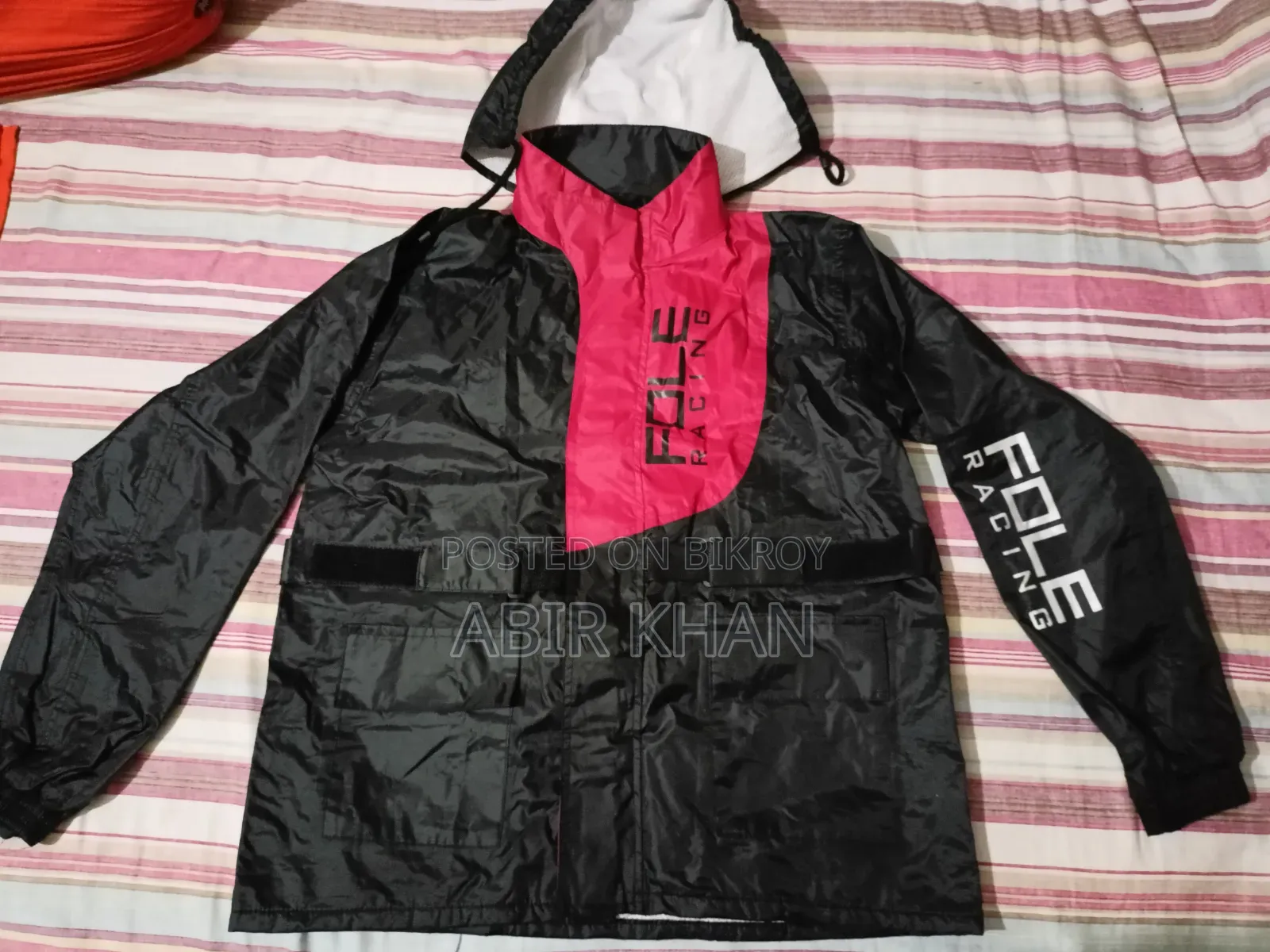Fole Racing Raincoat (Like New And Size-XL)