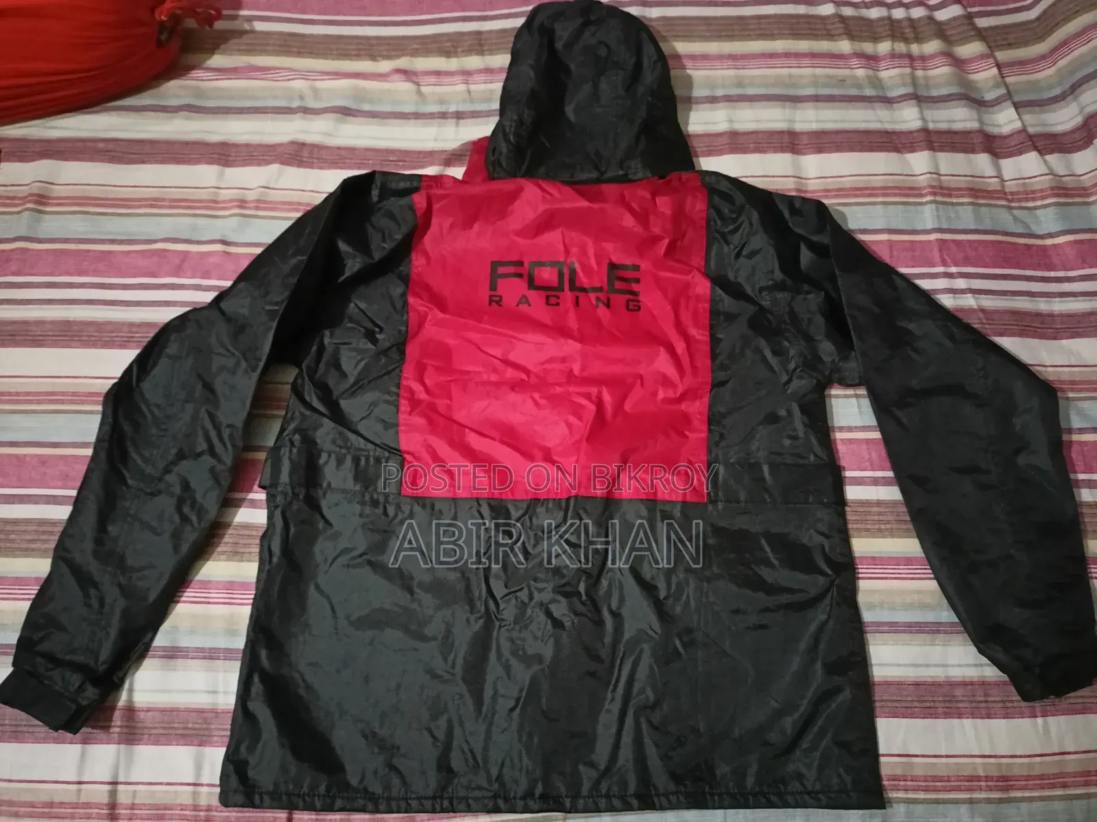 Fole Racing Raincoat (Like New And Size-XL)