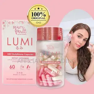 Beauty Vault Lumi 24h Glutathione - 60 Capsules 1 Box - Made in Japan