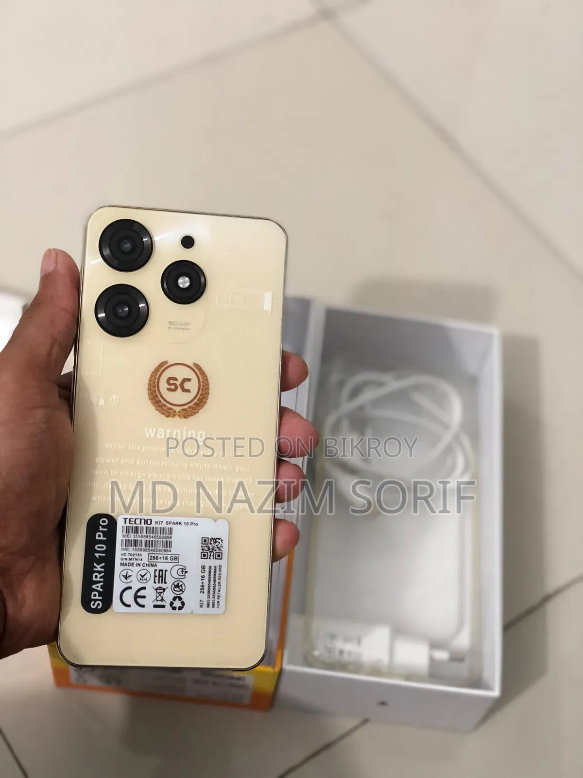 New Tecno Spark 10 Pro 256 GB Gold