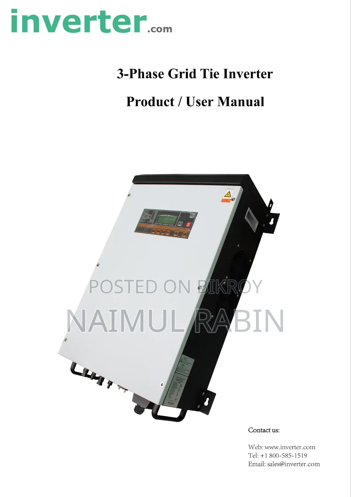Sungrow 8kw 3-phase On-grid Inverter (Sg8.0rt)