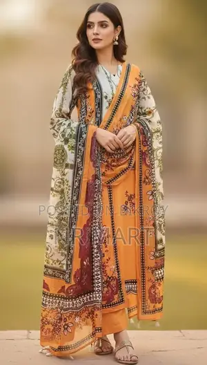 Ready Made Pure Dubai Silk Digital Print Three Piece