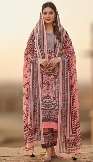 Ready Made Pure Dubai Silk Digital Print Three Piece