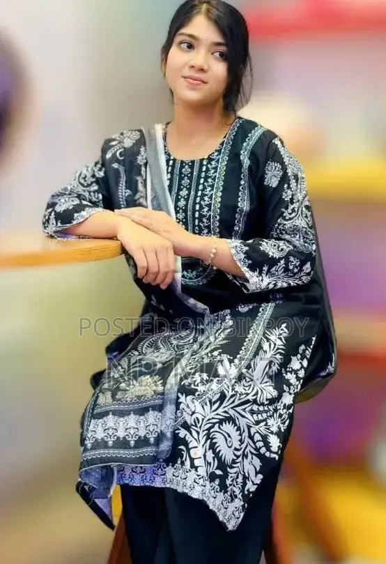 ডিজিটাল প্রিন্ট থ্রি পিস দুবাই চেরি