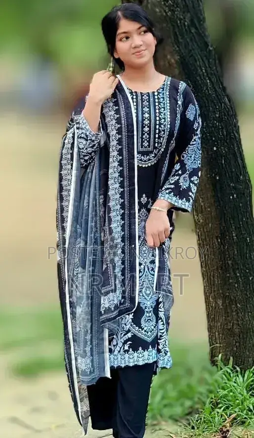 ডিজিটাল প্রিন্ট থ্রি পিস দুবাই চেরি