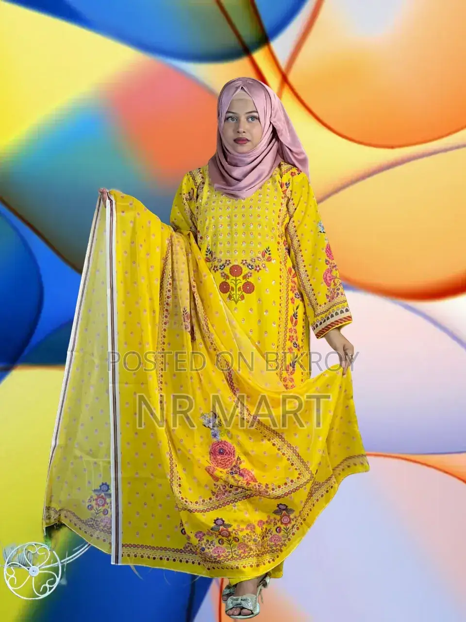 ইন্ডিয়ান ওয়েটলেছ জর্জেট কাপড়ের থ্রি পিছ