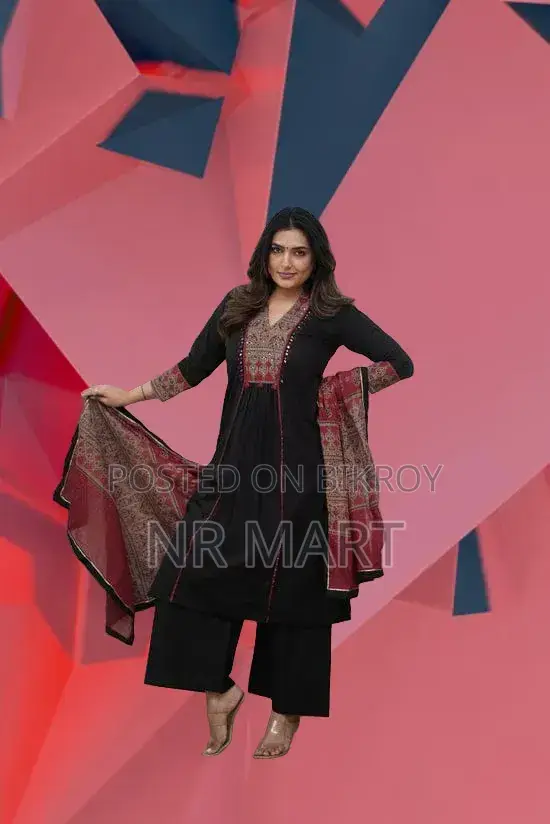 Premium Cotton Readymade Three Piece