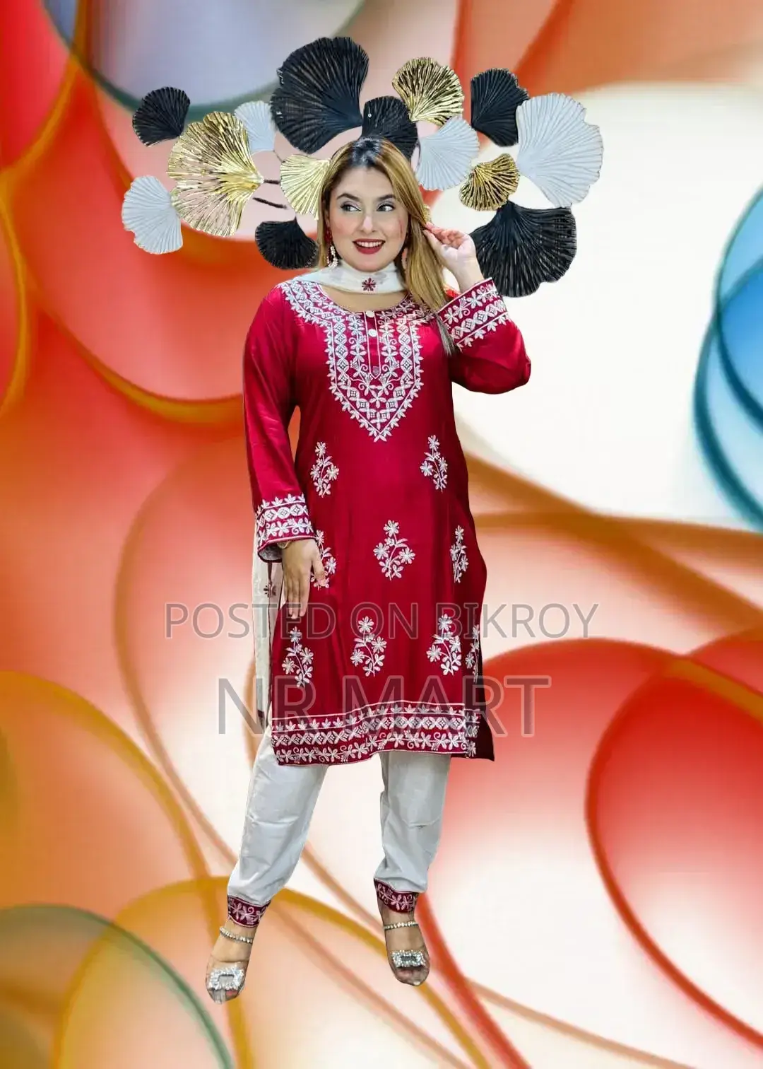 Chikankari Necklace Design Embroidery Work