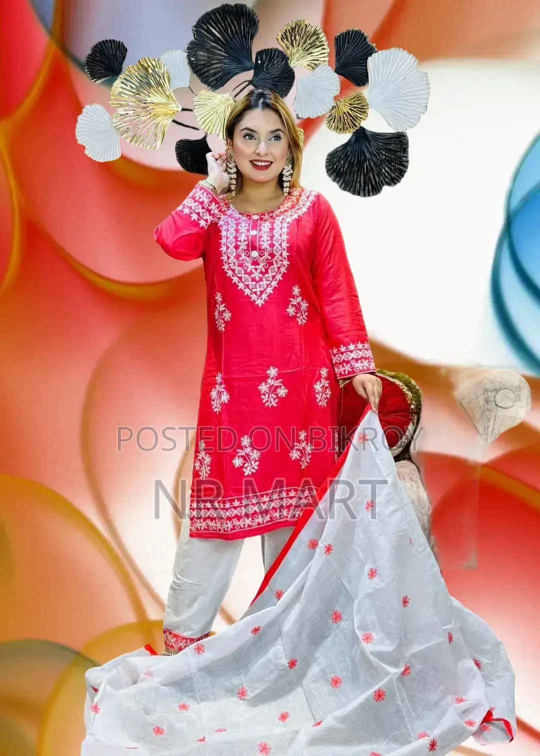 Chikankari Necklace Design Embroidery Work