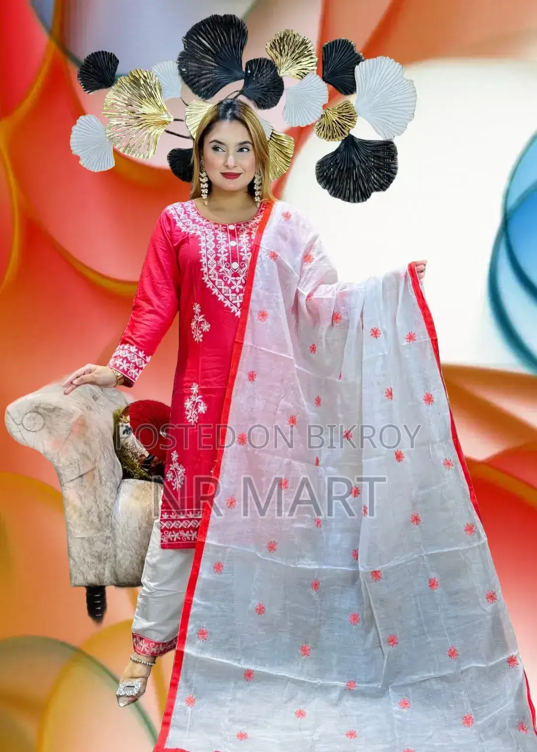 Chikankari Necklace Design Embroidery Work