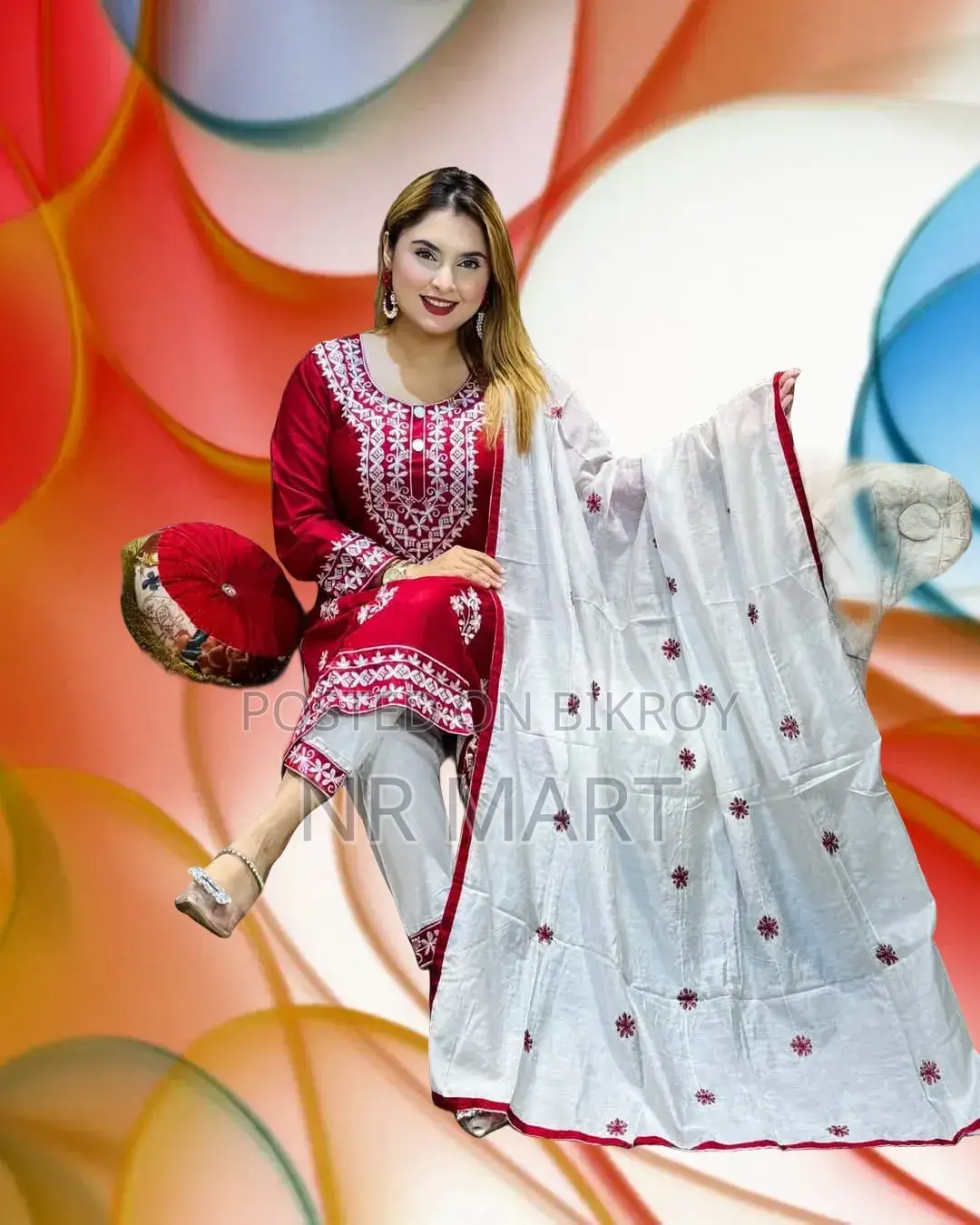 Chikankari Necklace Design Embroidery Work