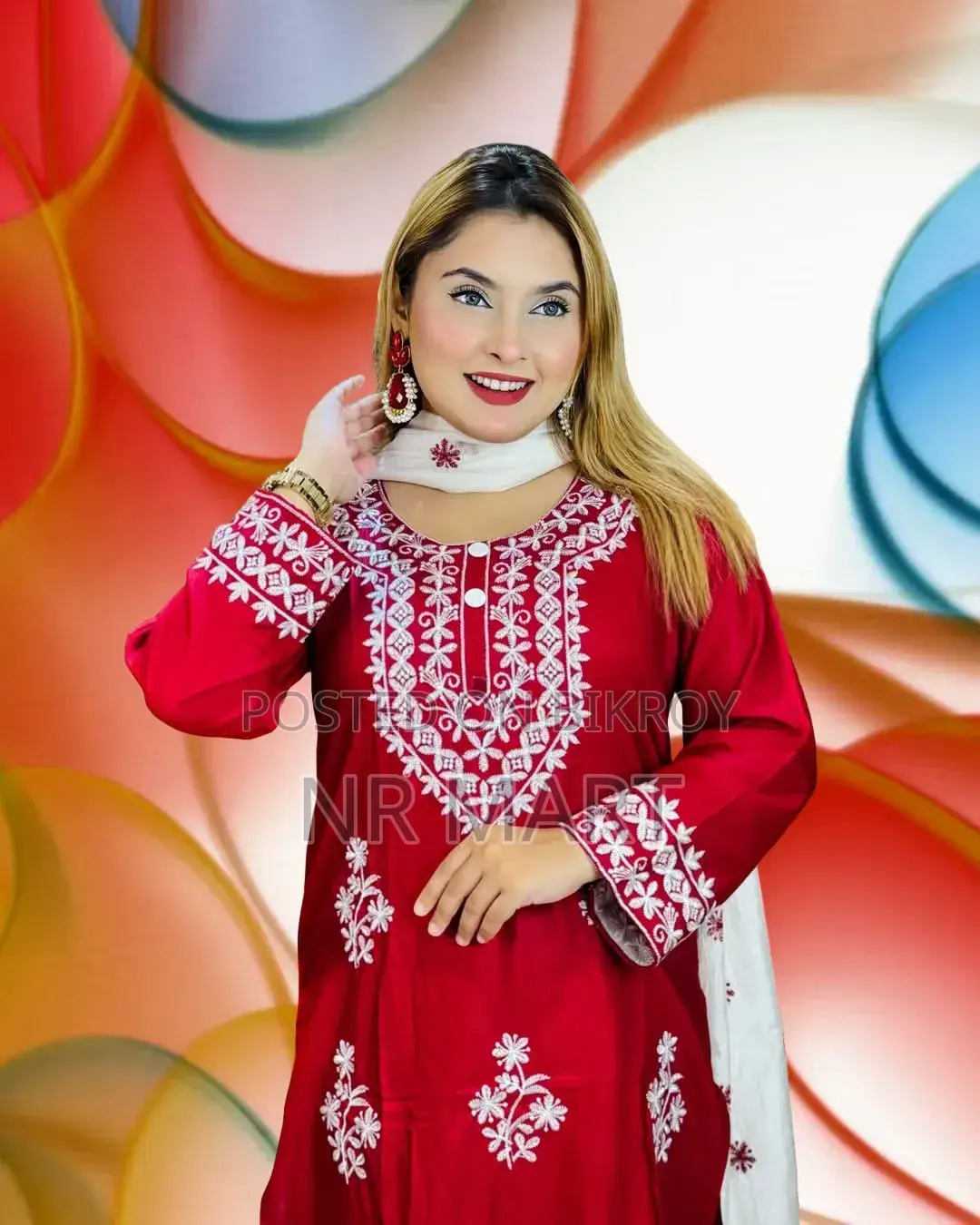 Chikankari Necklace Design Embroidery Work