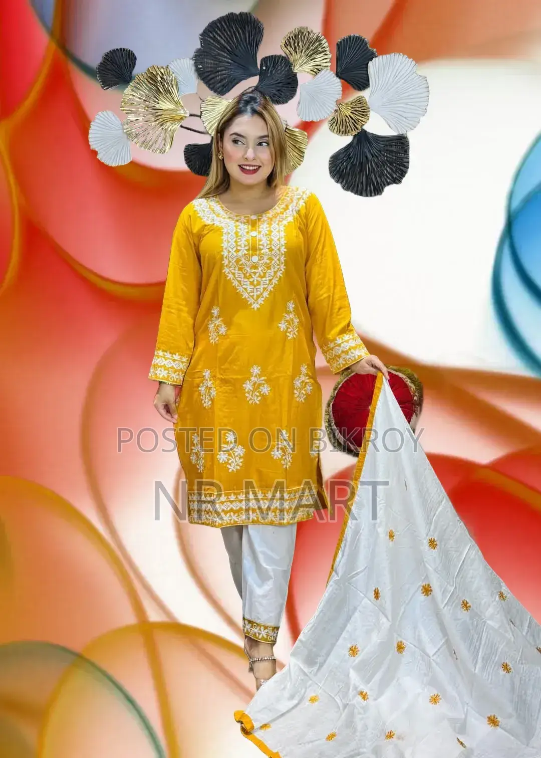 Chikankari Necklace Design Embroidery Work