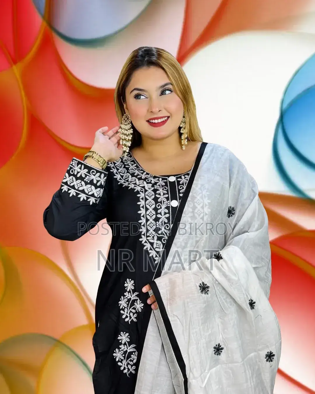 Chikankari Necklace Design Embroidery Work