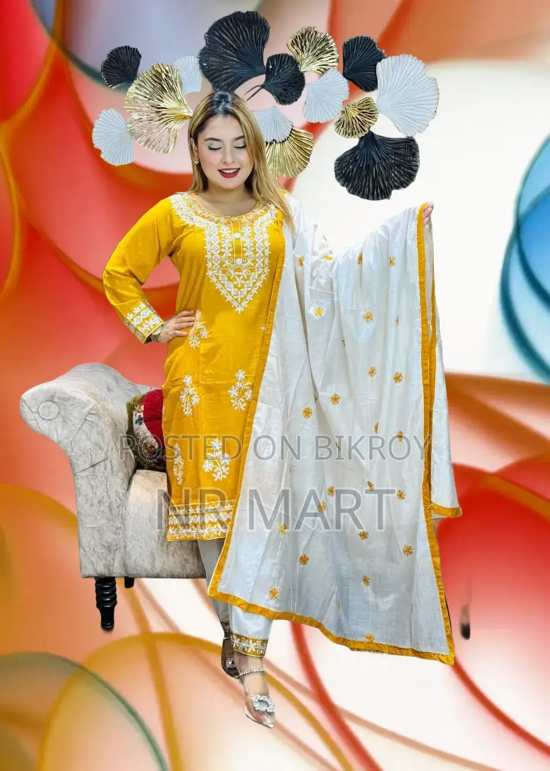 Chikankari Necklace Design Embroidery Work