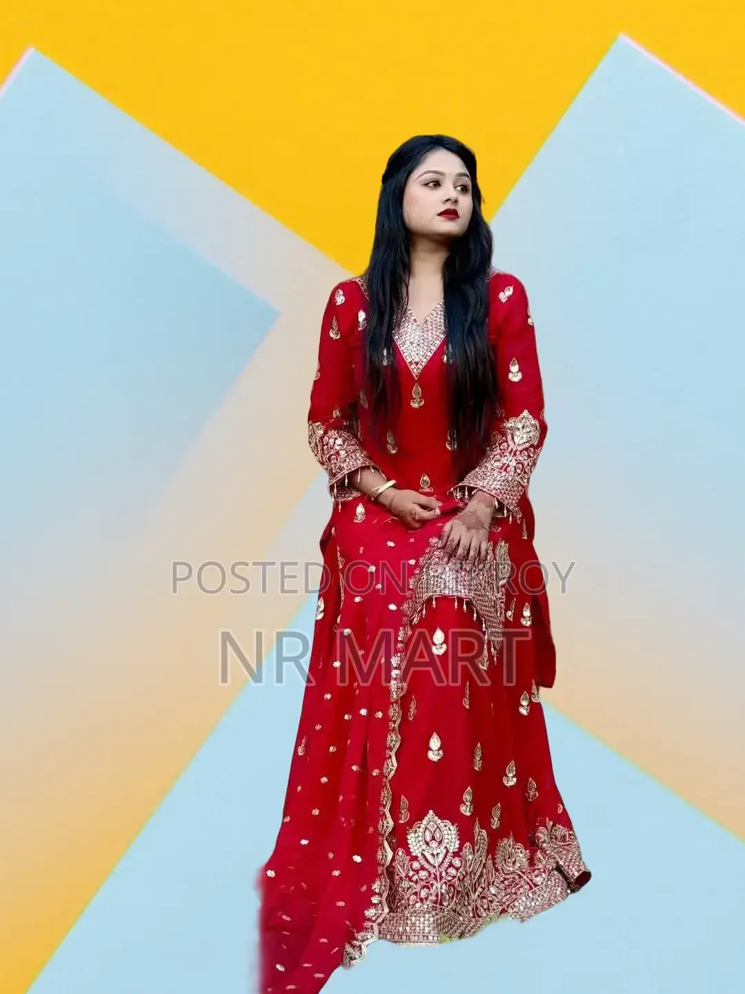 প্রিমিয়াম ইন্ডিয়ান ফক্স জর্জেট শারারা সেট