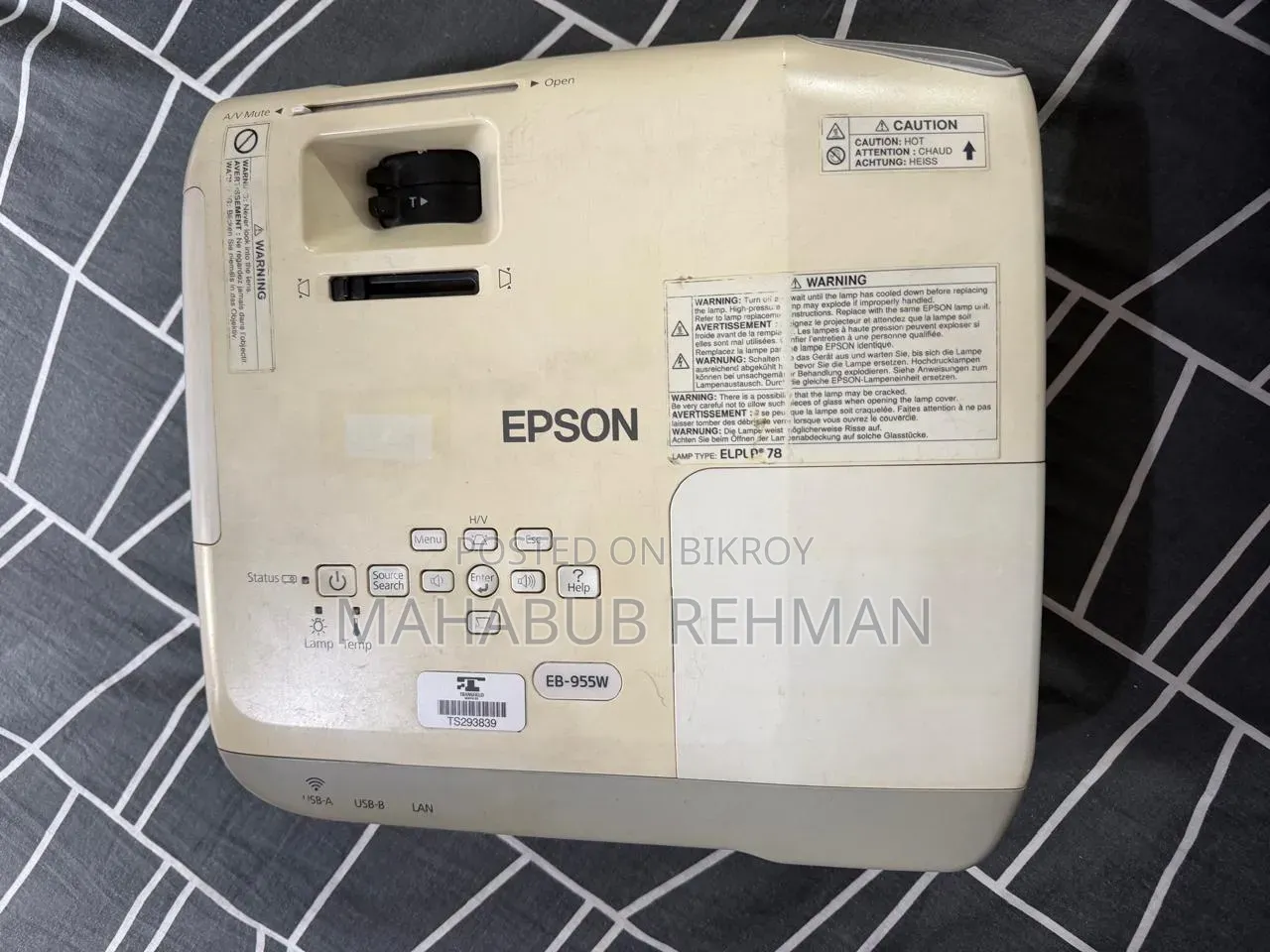 Epson EB-955W Projector. Urgent Sell