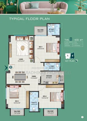 3-Bedroom Apartment in Upl Momotaj Villa, Mirpur for Sale