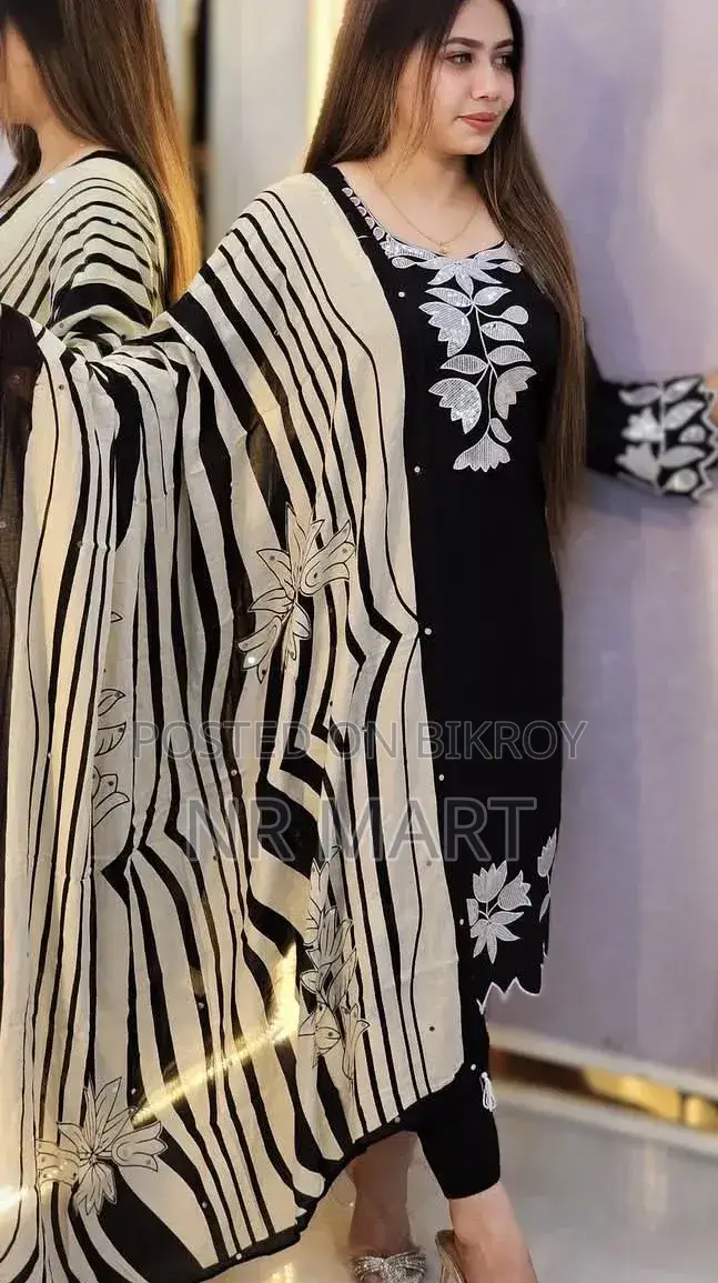 Premium Embroidery Sequence Three Piece