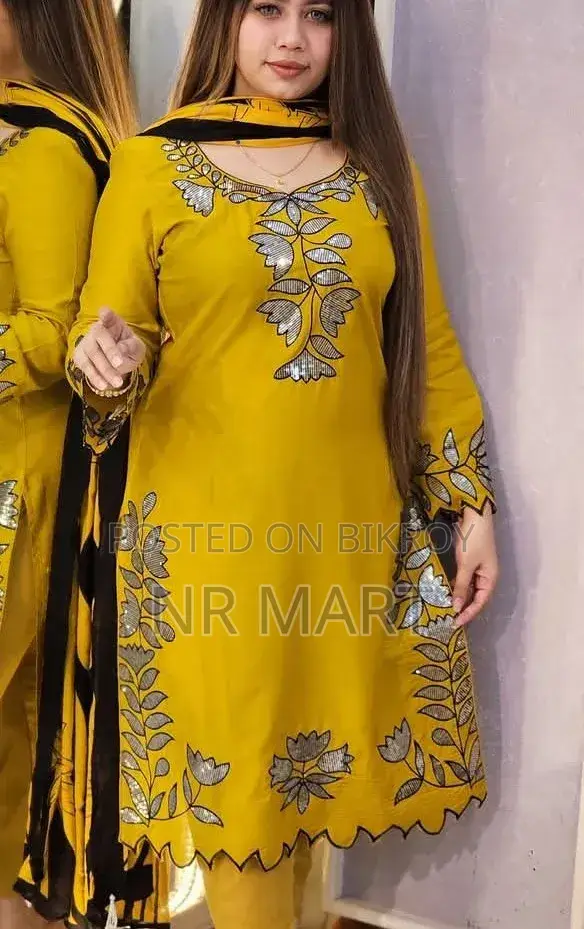Premium Embroidery Sequence Three Piece